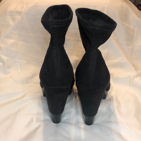 ASOS Black Sueded Stretch Ankle Booties Size 7 - Picture 6 of 8